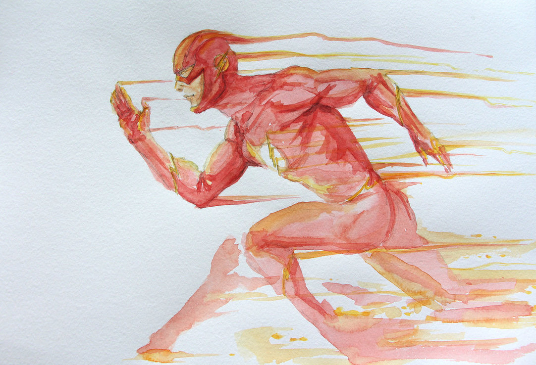 1082x738 The Flash Watercolor By Azeltas