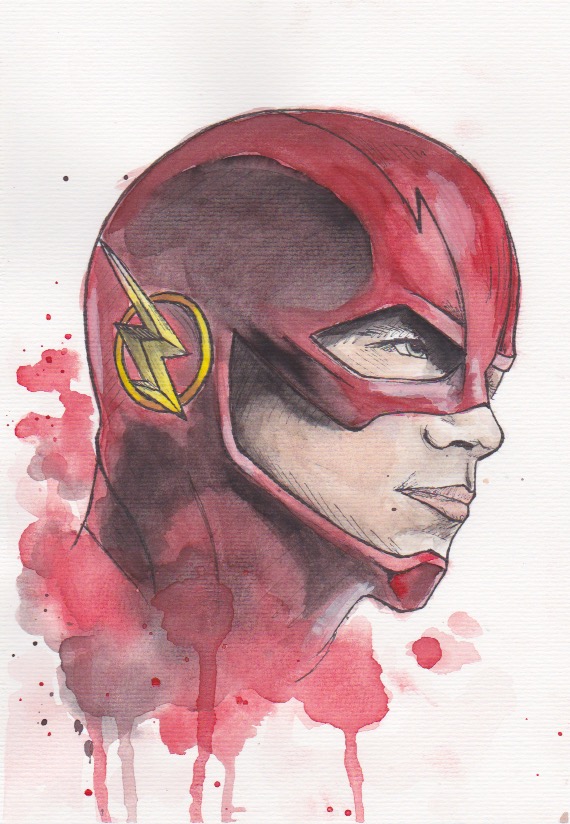 570x824 The Flash Watercolour Painting By Glyzelley