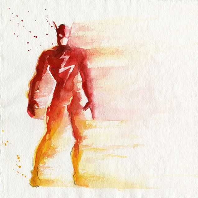 636x636 The Flash Watercolor By Blule The Flash Watercolor