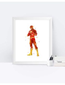 270x352 Shoptagr Flash Print The Flash Poster Watercolor Superhero Wall