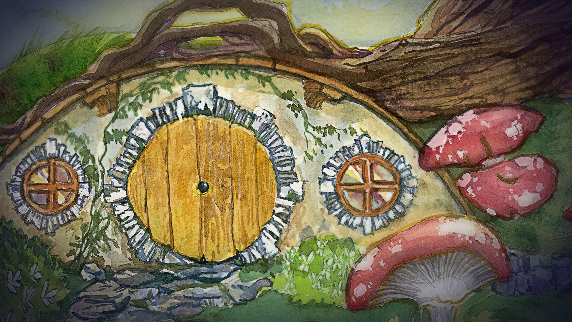 1920x1080 The Hobbits Watercolor Time Lapse