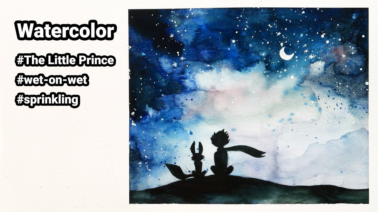 1280x720 Watercolor Using Wet On Wet And Sprinkling Technique