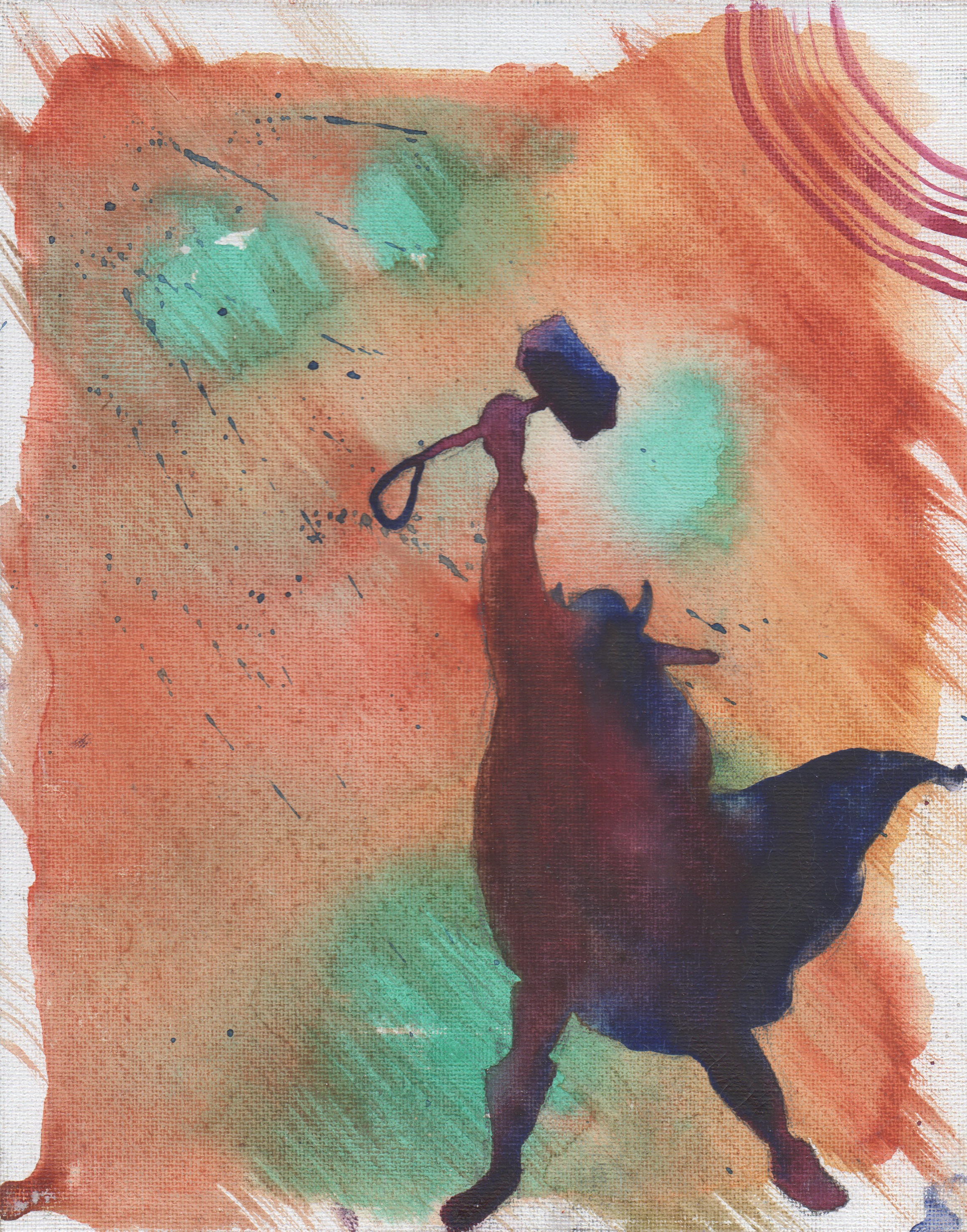 2316x2948 Thor 8x10 Watercolor Life On Its Sidesusan Lee Online Store