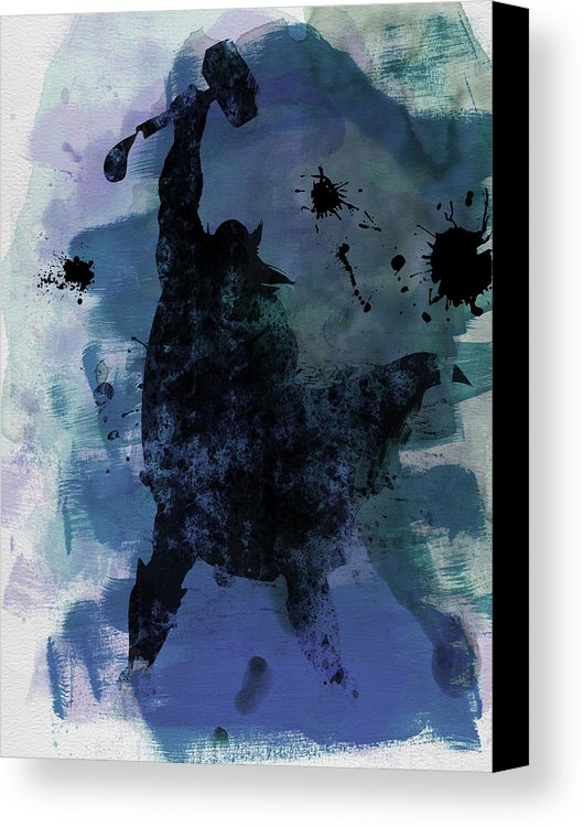 529x750 Thor Watercolor Canvas Print Canvas Art By Naxart Studio