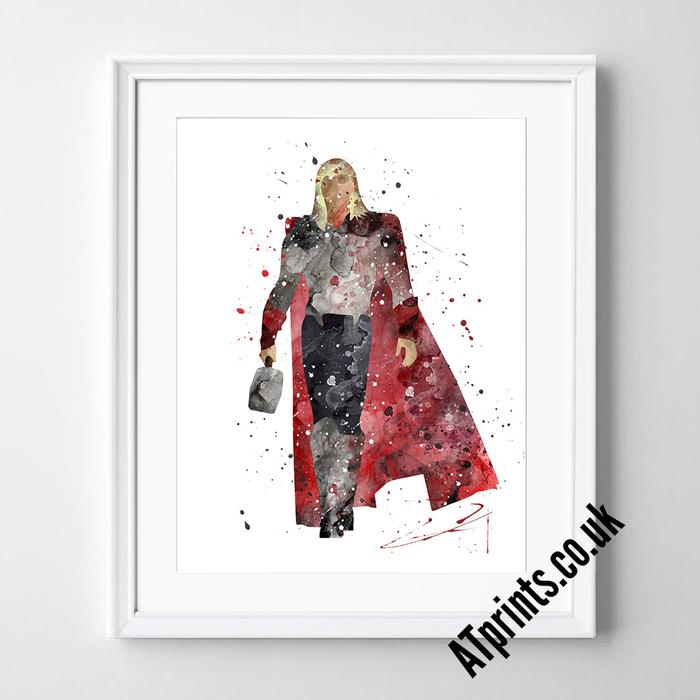 700x700 Thor Watercolour Art Print