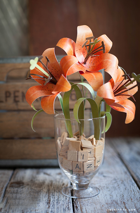 560x849 Diy Paper Tiger Lily