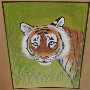 300x300 Original Watercolor Tiger Painting Unsigned Ebay