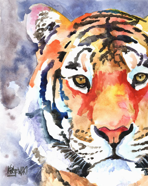 480x600 Tiger Art Print Of Original Watercolor Painting 8x10 In 2018 Art