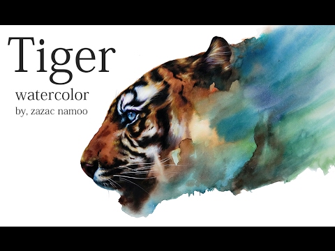 480x360 Tiger Watercolor Drawing Speed Painting How To Watercolor