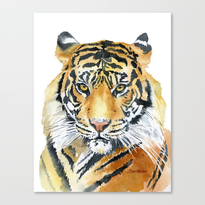 700x700 Tiger Watercolor Painting Canvas Print By Susanwindsor Society6