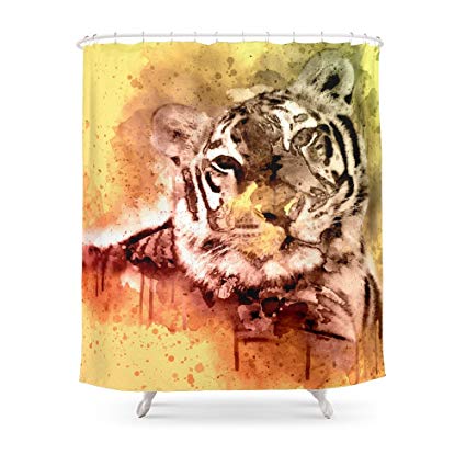 425x425 Society6 Tiger Watercolor, Painted Tiger Art, Cool