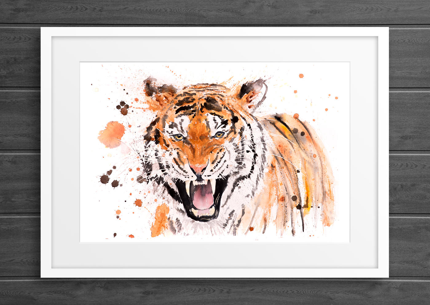 1399x993 Tiger Watercolor Painting Watercolour
