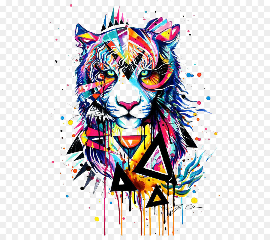 900x800 Tiger Watercolor Painting Drawing Illustration