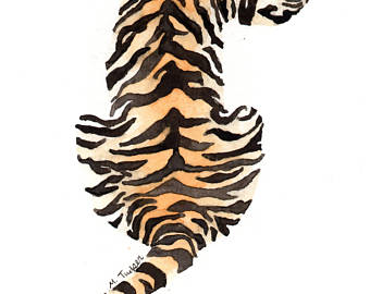 340x270 Tiger Watercolor Etsy