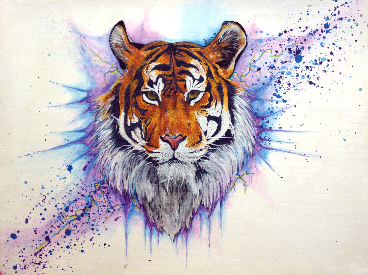 1200x899 Tiger Watercolor Tattoo