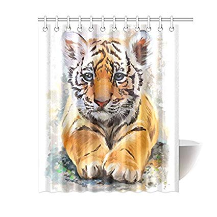 425x425 Happy More Custom Little Tiger Watercolor Painting