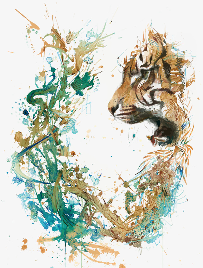 650x857 Vector Watercolor Tigers, Tiger, Watercolor, Hand Painted Png And