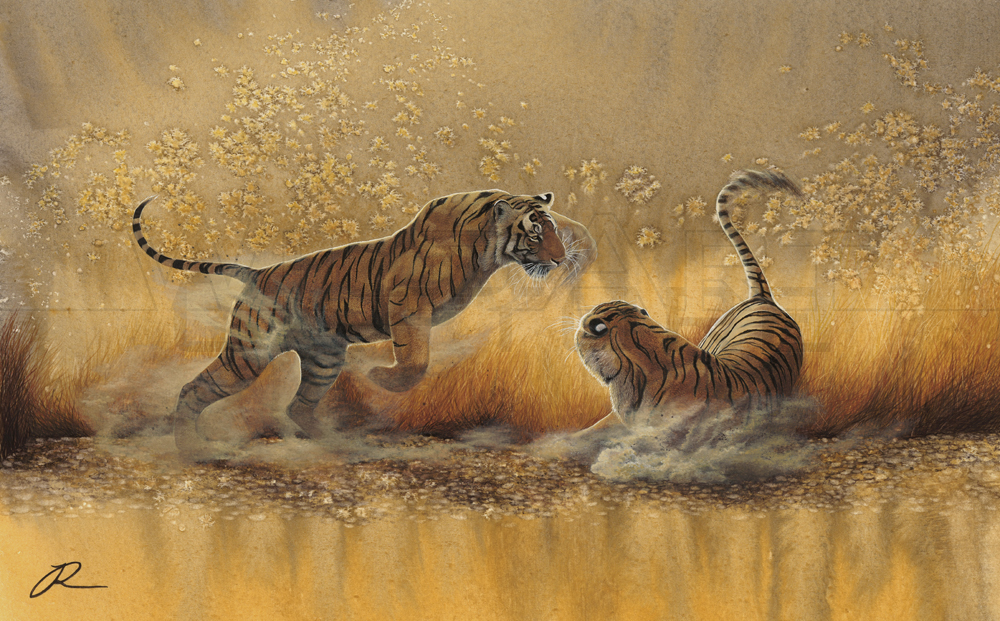 1000x621 Wildartcapture Julia Ruffles Finished Bengal Tiger Painting