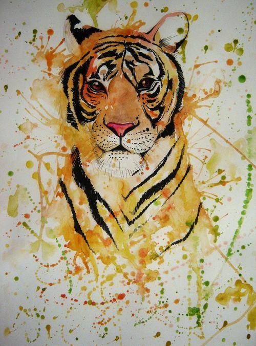 500x676 Beautiful Tiger Painting Kaplan