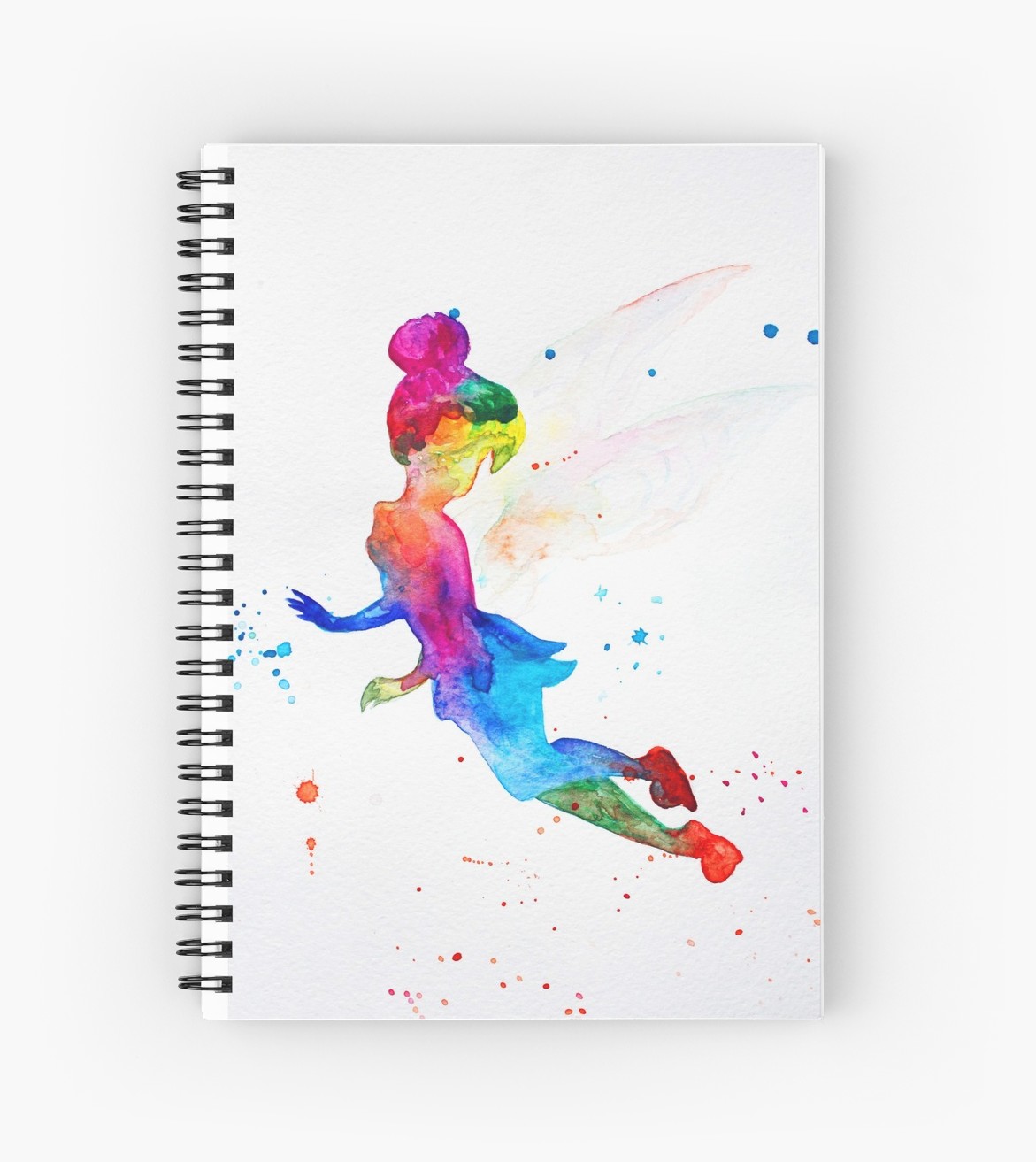 1171x1313 Tinkerbell, Watercolor Spiral Notebooks By Luba Ost Redbubble