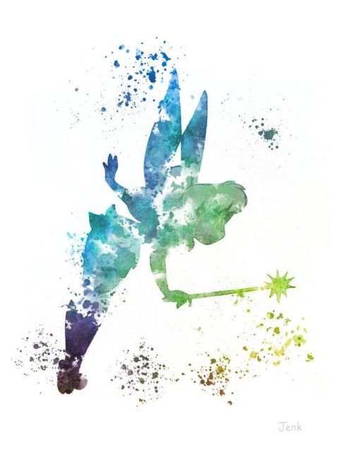 500x667 Tinkerbell Watercolor Painting Shared By