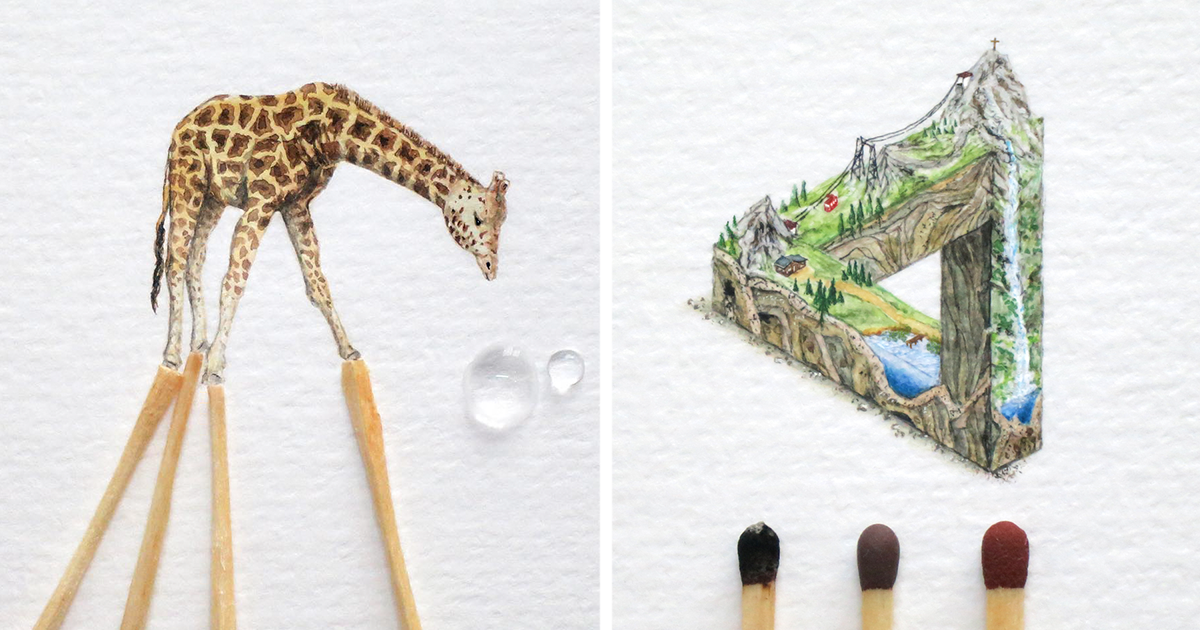 1200x630 Tiny Paintings That I Create With Watercolor Bored Panda