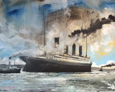 375x298 The Titanic Painting By John Adams Saatchi Art