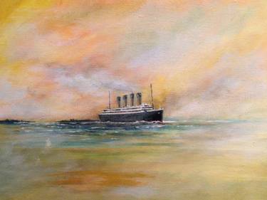 375x281 Titanic Sunset Painting By Ron Wheeler Saatchi Art