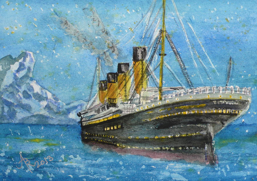 900x633 Titanic Watercolor Study Painting By Anna Ruzsan