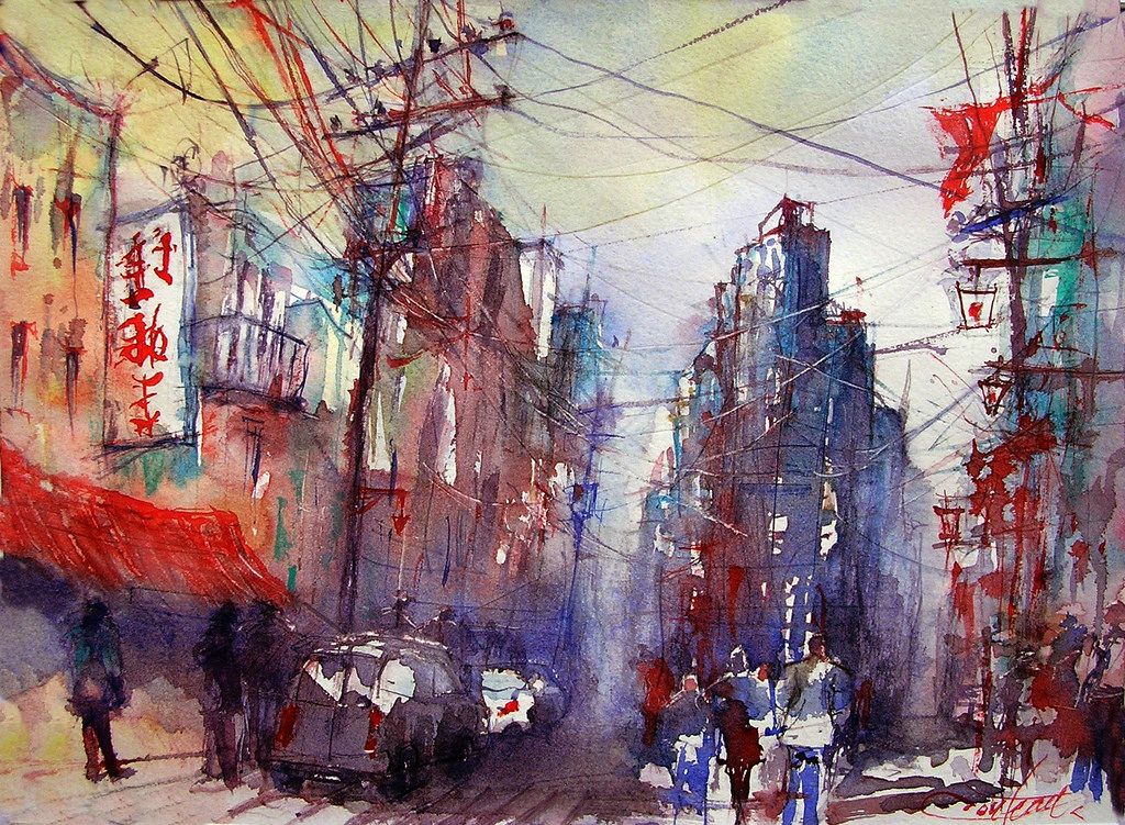 1024x751 Image Result For Tokyo Watercolor Toyko Throwdown