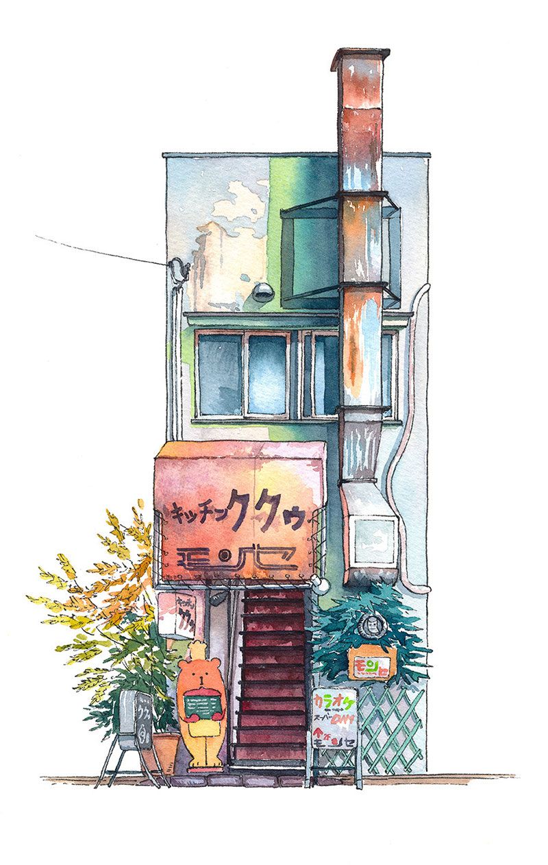 800x1262 Tokyo Storefronts Illustrations By Mateusz Urbanowicz Art
