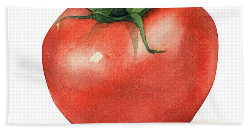 967x500 Tomato Watercolor Hand Towel For Sale By Taylan Soyturk