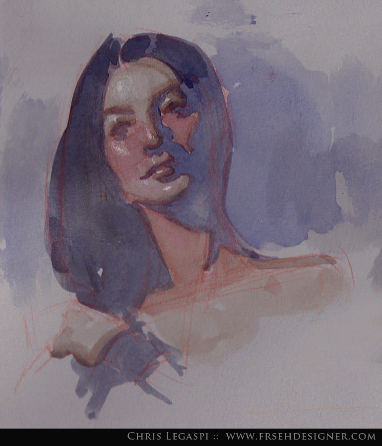 770x900 Head In Watercolor By Freshdesigner