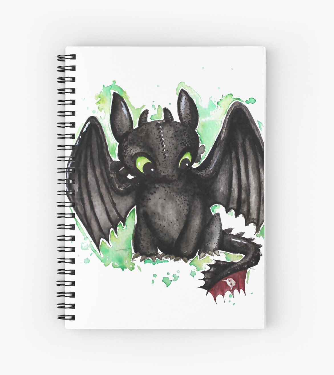 1171x1313 Toothless Watercolor Spiral Notebooks By Ferntasticart Redbubble