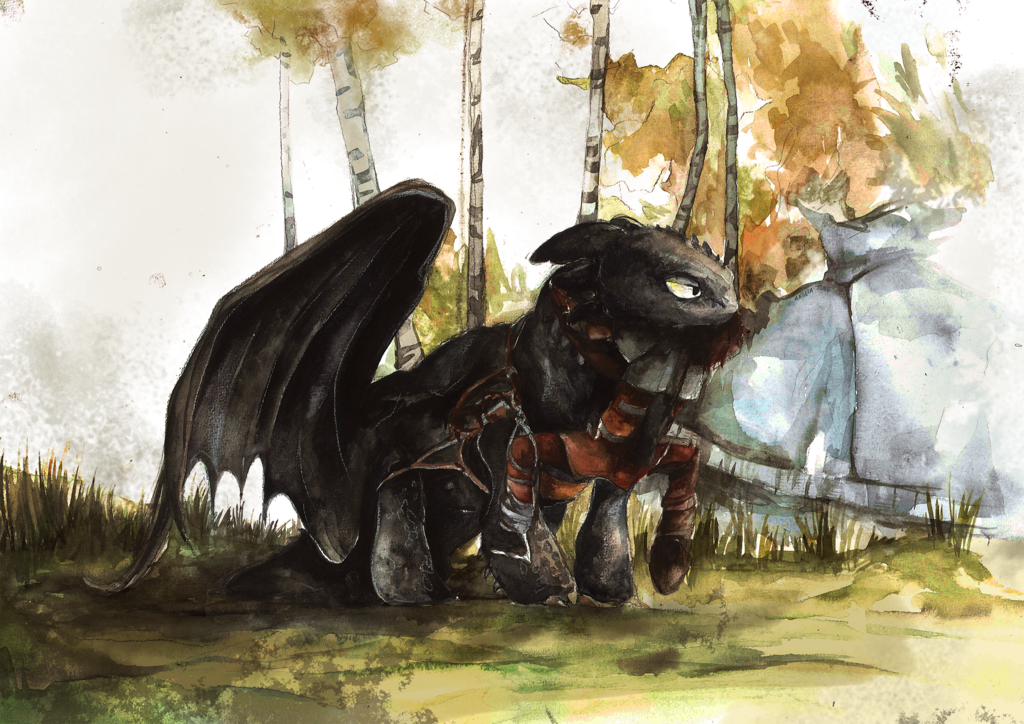 1024x724 Toothless Watercolour By Dreamsoffools