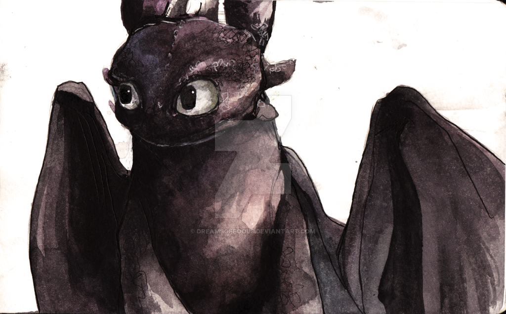 1024x636 Toothless Watercolour... Again By Dreamsoffools
