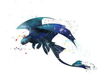 340x270 Toothless Painting Etsy