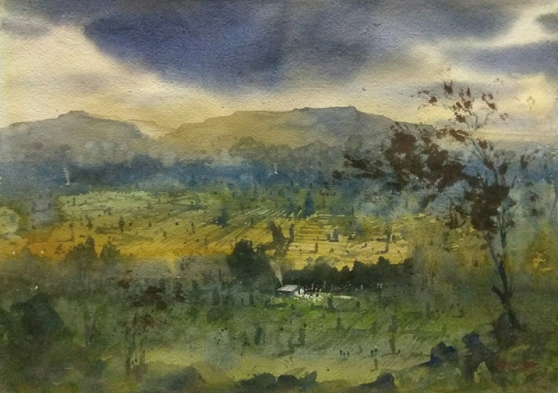 800x563 Top By Artist Rupesh Sonar Landscape Art Watercolor Paintings