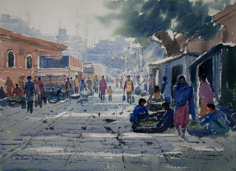 1000x727 Buy Original Watercolor Art Indian Top Watercolor Artists