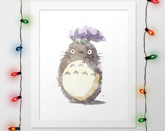 340x270 Totoro Watercolor Etsy
