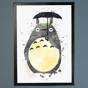 354x354 My Neighbor Totoro Watercolor Fine Art From Watercolorfontaine