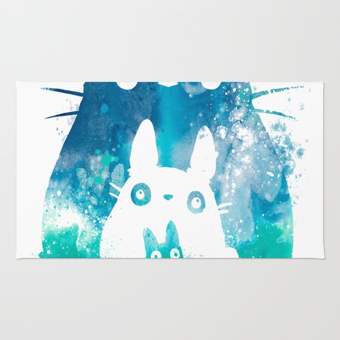 700x700 My Neighbor Totoro Watercolor Rug By Monarchy7067 Society6