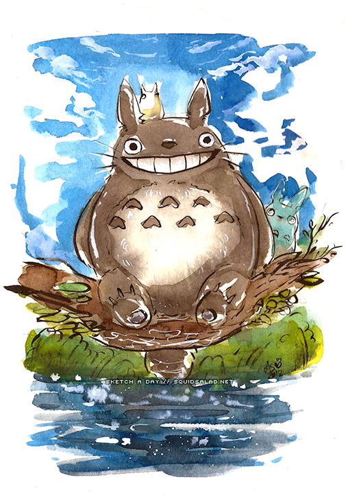 508x726 My Neighbor Totoro Watercolor By Tsubasa No Kami