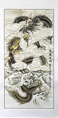198x400 48brocade Traditional Chinese Painting Watercolor Silkprint
