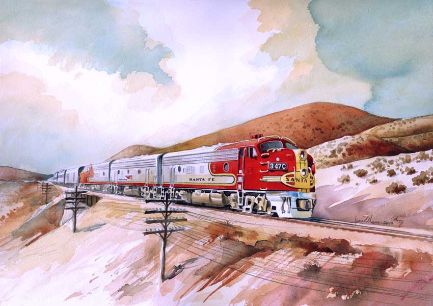850x600 Railroad And Train Watercolor Paintings Amp Illustrations James