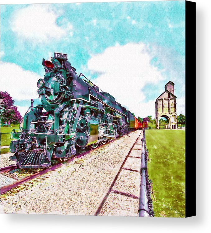 678x750 Vintage Train Watercolor Canvas Print Canvas Art By Marian Voicu