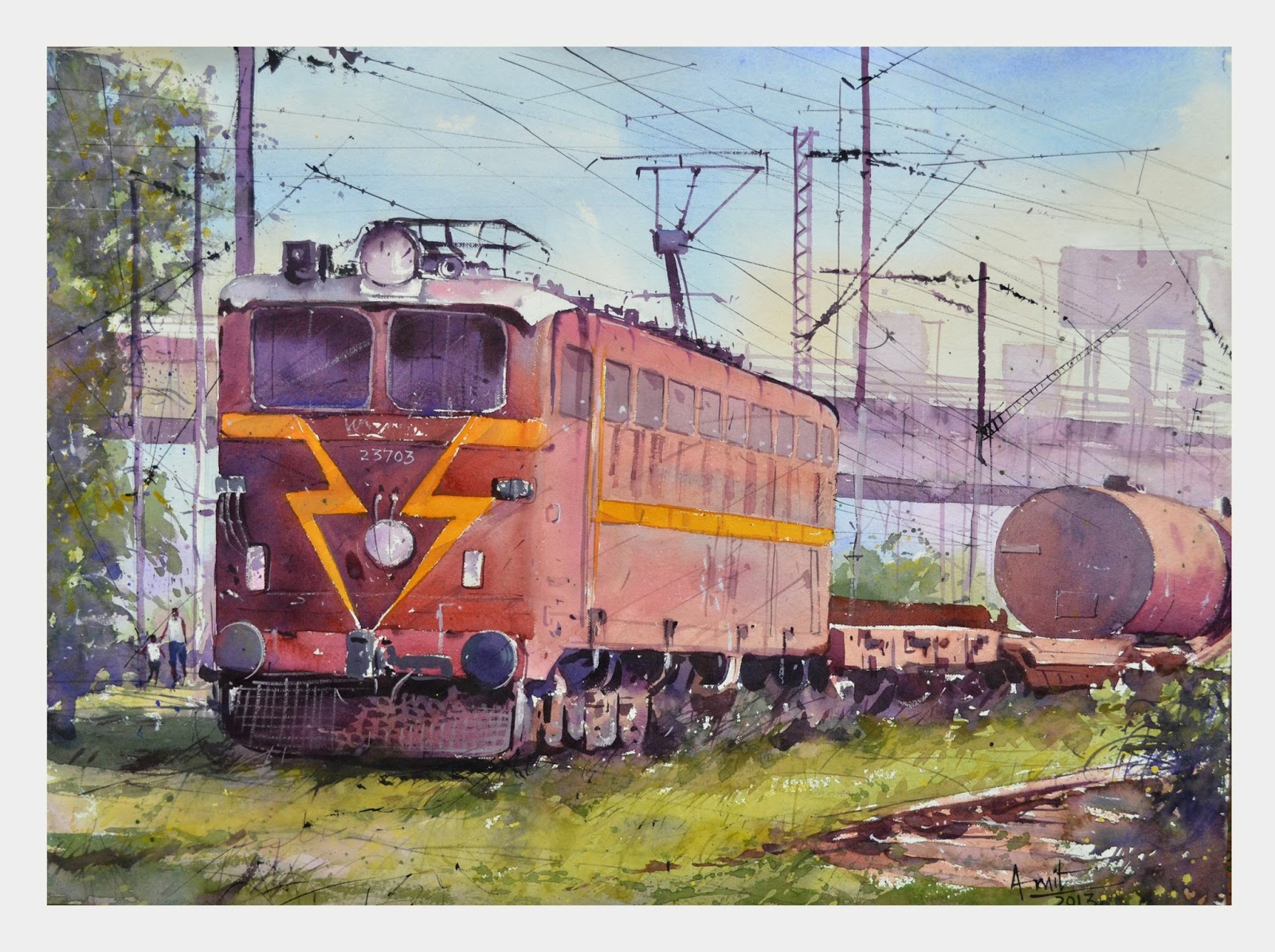 1600x1195 Artists Of India The Train