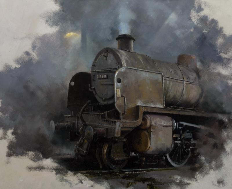 800x652 Water Color Train Paintings
