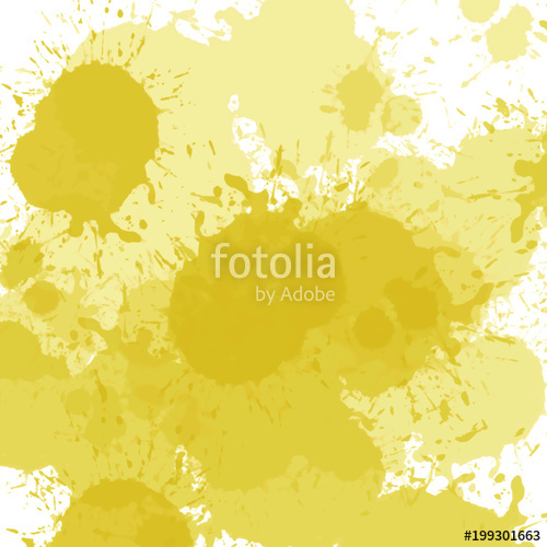 500x500 Yellow Watercolor Transparent Ink Splotch Pattern, Vector
