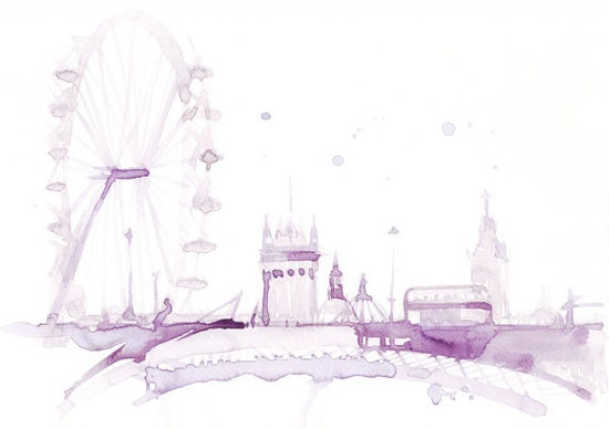 550x388 London Winsorampnewton Watercolor Travel Illustration Ioana Avram